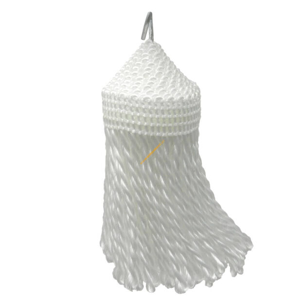 Chwosty pompony ręcznie robione P2 perłowy