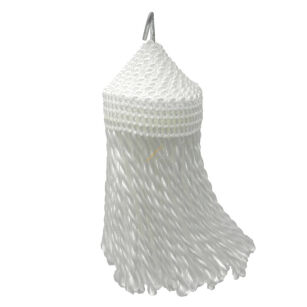 Chwosty pompony ręcznie robione P2 perłowy