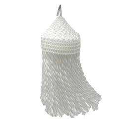 Chwosty pompony ręcznie robione P2 perłowy