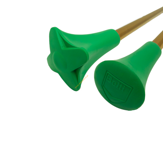 Pałka pałeczka baton mażoretkowa twirlingBELTI PMT1G NIKIEL ZŁOTY zielona