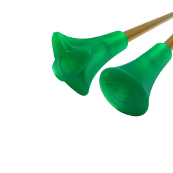 Pałka pałeczka baton mażoretkowa twirlingBELTI PMT1G NIKIEL ZŁOTY zielona transparentna