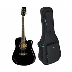 Zestaw gitara e-akus Harley Benton D-120CE + pokrowiec Thomann Acoustic-Steel Gigbag BK