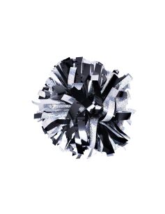 Pompon Holographic MIX SILVER&METALLIC BLACK srebrno-czarny 35 cm (6")