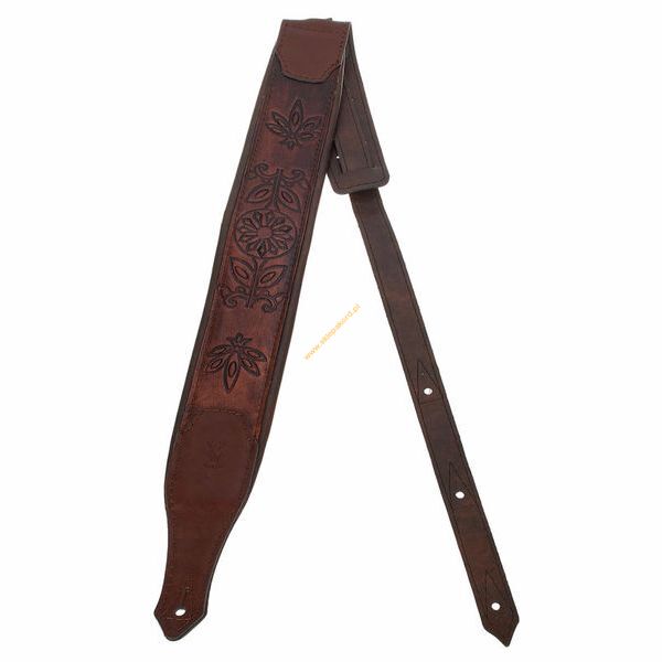 Pasek do gitary basu skóra Minotaur Lotus Hand Carved Strap BR