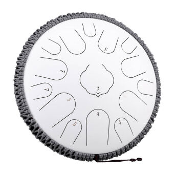 Lotus Tongue drum 14" 15 ton Hluru-Wangyou TWR15-14-White