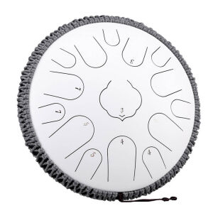 Lotus Tongue drum 14" 15 ton Hluru-Wangyou TWR15-14-White