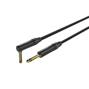 Kabel Jack 6.3mm Mono-Jack 6.3mm kątowy Mono 5m Roxtone MGJJ170L5-BK