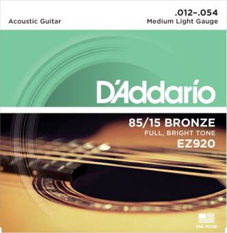 Struny do gitary akustycznej D'Addario EZ920 12-54 GTR 85/15 