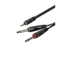 Kabel audio  Jack 3,5 mm stereo/ 2x Jack 6.3 mm mono SAYC130L1 1m