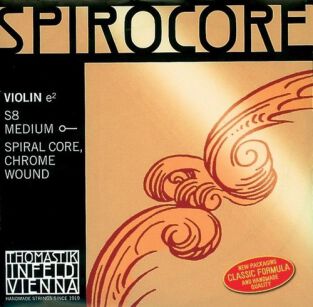 STRUNY DO SKRZYPIEC 4/4 THOMASTIK SPIROCORE Spiralny rdzeń S15A Grubość: twarda