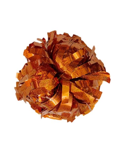 Pompon Holographic ORANGE pomarańczowy 35 cm (6