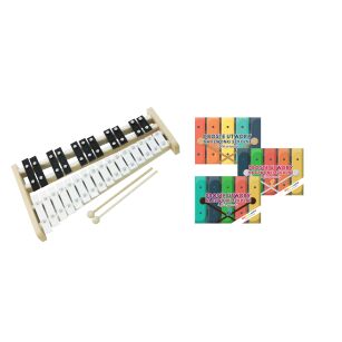 Dzwonki chromatyczne 27-tonowe AKORD + zestaw książek