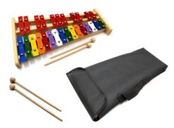 Dzwonki Chromatyczne 27-tonowe kolorowe + POKROWIEC CZARNY + 4 pałki