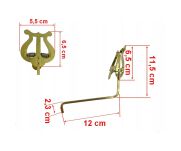 Lirka Saksofon RMB mała 1 dociska. nikiel - 2