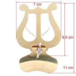 Lirka Trąbka RMB średnia 2 doc. mosiądz na czarę