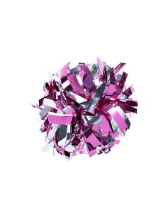Pompon Metallic MIX SILVER DARK PINK srebrno-różowy 35 cm (6")