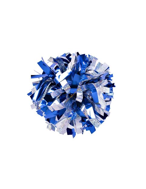 Pompon Holographic MIX SILVER&METALLIC ROYAL BLUE srebrno-niebieski 35 cm (6