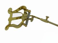 Lirka Puzon RMB średnia, 2 dociski, na rurkę,  mosiąd - 2