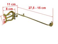 Lirka Puzon RMB średnia, 2 dociski, na rurkę,  mosiąd - 5