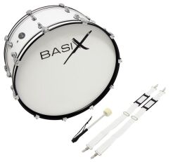 Bęben marszowy basowy 24'' x 12'' pałka+szelki CHESTER / Basix
