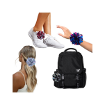 Mini pompon z gumką złoty - 2