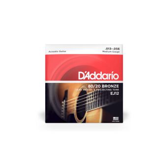 Struny do Gitary Akustycznej EJ12  13-56 Brąz 80/20 D'Addario