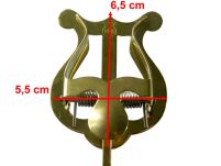 Lirka Uniwersalna WYGIĘTA RMB mała 1 dociska. mosiądz 16cm - 6