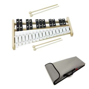 Dzwonki chromatyczne 27-tonowe AKORD + 4 pałki + pok szary