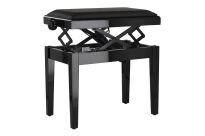 Ława do pianina Deluxe Autolift Vinyl Czarny wysoki połysk Siedzisko czarne GEWA - 4