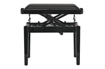 Ława do pianina Deluxe Autolift Vinyl Czarny wysoki połysk Siedzisko czarne GEWA - 12