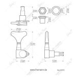 Klucze do gitary basowej Harley Benton Parts - 8