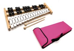 DZWONKI Chromatyczne CYMBAŁKI + POKROWIEC RÓŻOWY