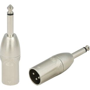 Redukcja Jack mono 6.3mm / XLR męski RA2XMJM