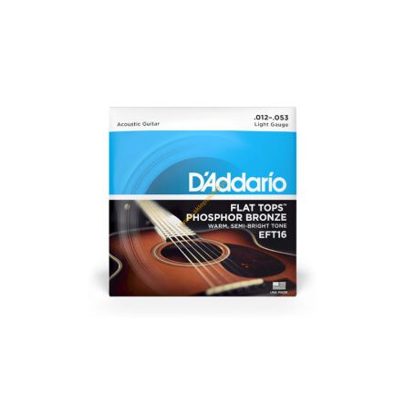 Struny do gitary akustycznej, Light, 12-53 D'Addario EFT16