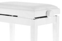 Ława do pianina Deluxe Vinyl Biały mat Siedzisko białe GEWA - 4