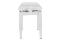 Ława do pianina Deluxe Vinyl Biały mat Siedzisko białe GEWA - 7