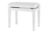 Ława do pianina Deluxe Vinyl Biały mat Siedzisko białe GEWA - 8