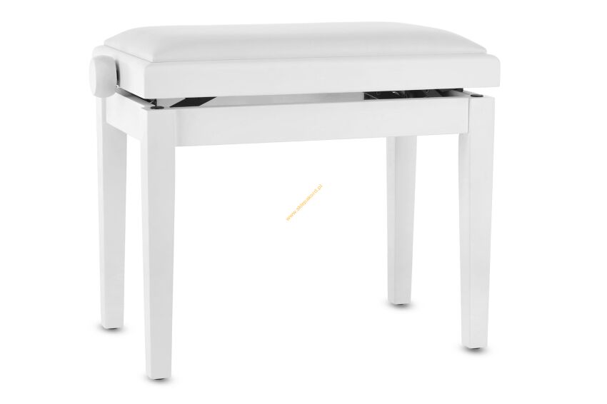 Ława do pianina Deluxe Vinyl Biały mat Siedzisko białe GEWA