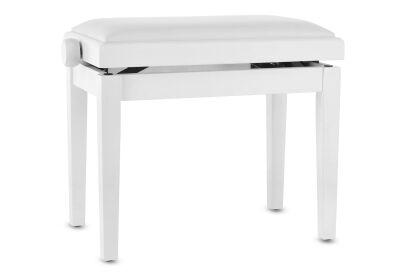 Ława do pianina Deluxe Vinyl Biały mat Siedzisko białe GEWA