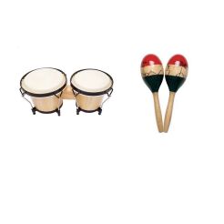 Zestaw bongosy JDB-106-D + marakasy M1
