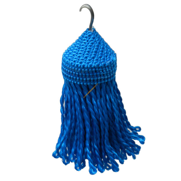 Chwosty pompony ręcznie robione P8 jasny błękitny