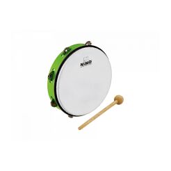 Tamburyn z membraną 10" zielony dla Dzieci NINO
