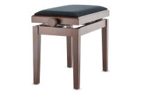 Ława do pianina Deluxe Ciemny orzech matowy Siedzisko czarne GEWA - 3
