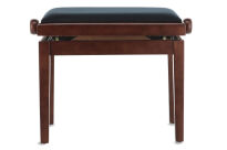 Ława do pianina Deluxe Ciemny orzech matowy Siedzisko czarne GEWA - 5