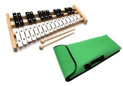 DZWONKI Chromatyczne CYMBAŁKI + POKROWIEC ZIELONY