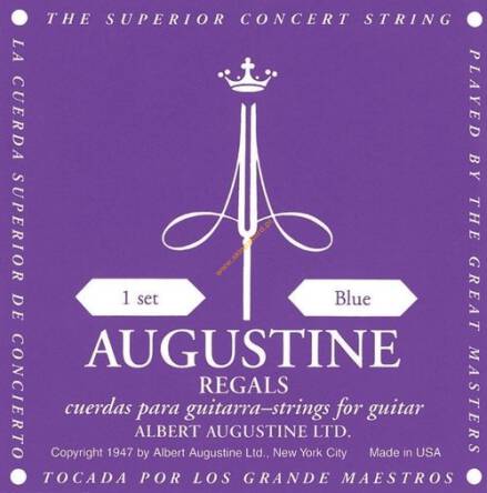 Struny AUGUSTINE Gitara Klasyczna REGAL high Blue