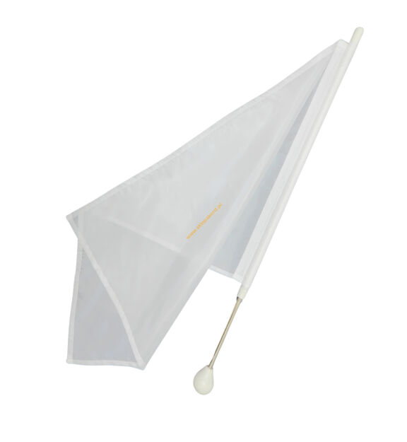 Flaga mażoretkowa BELTI FMT3 Z3 biała 80 cm (51 x 71)