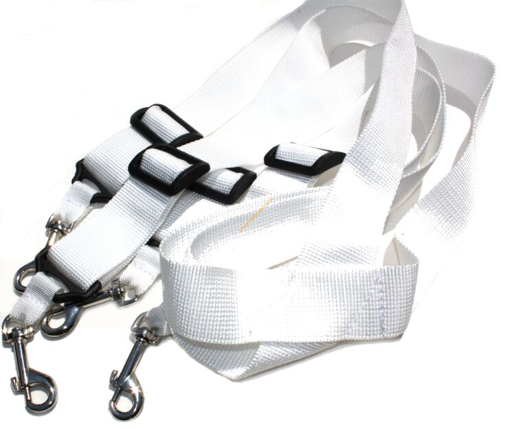 Szelki do bębna marszowego białe BM4B BELTI