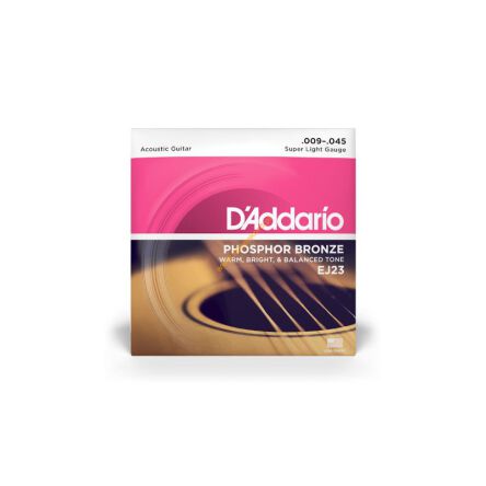 Struny do gitary akustycznej  D'Addario EJ23 Phosphor Bronze Super Light 09-45