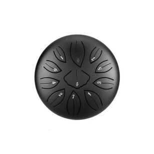 Tongue Drum mini ginkgo biloba drum 6" Hluru-wangyou TWG11-6-charcoal